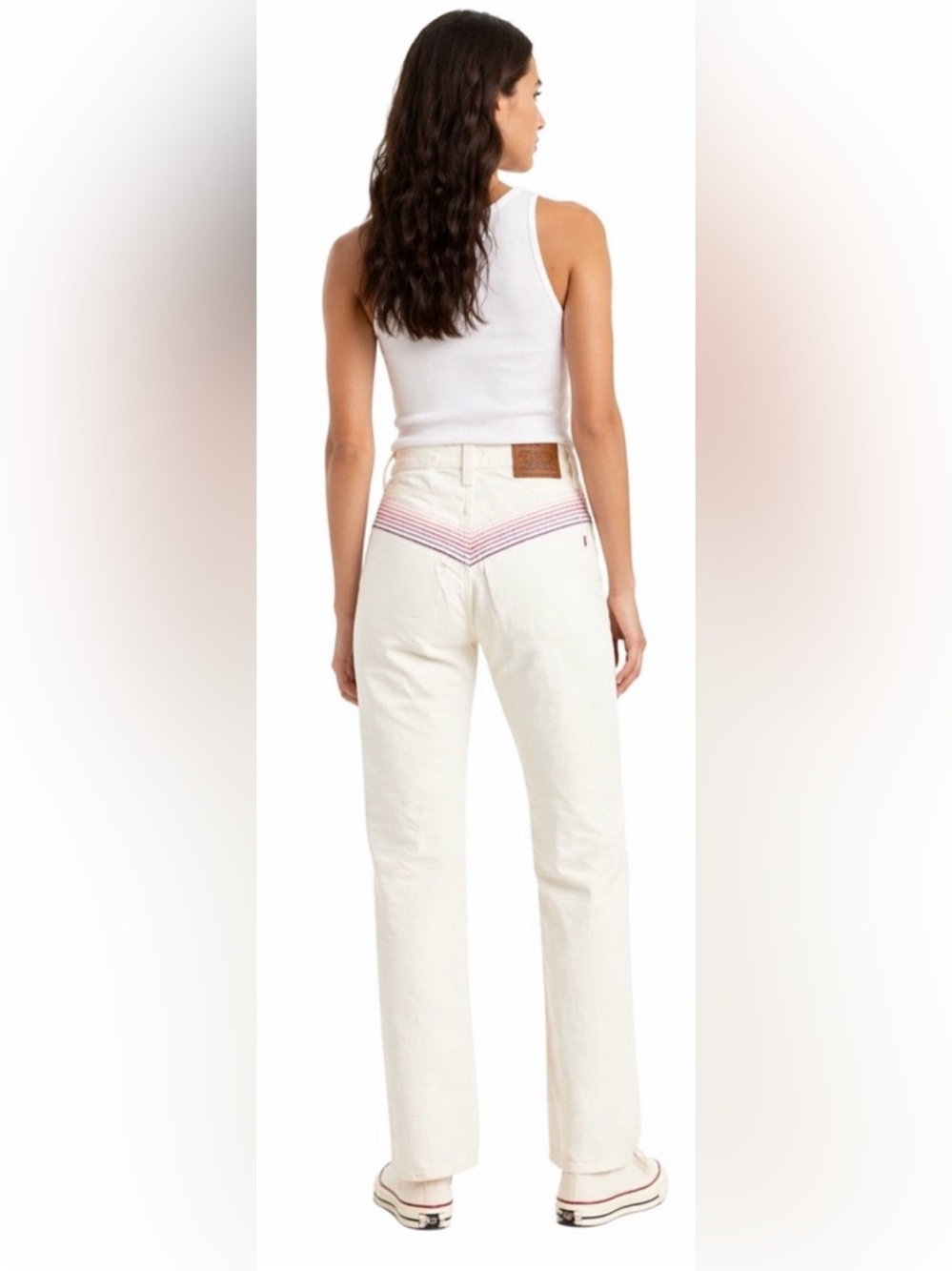 Levi’s Ribcage Chasing Rainbows Straight Ankle Jeans 31